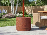 Parasol Base 21 kg Brown Solid Mahogany Wood Hand Carved 42041363
