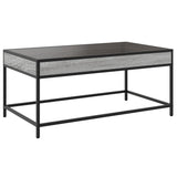 ZNTS Coffee Table with Infinity LED Grey Sonoma 90x50x41 cm 847690