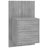 Bed Headboard with Cabinets Grey Sonoma Engineered Wood 3115762