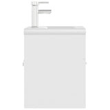 Sink Cabinet with Built-in Basin White Engineered Wood 3071261