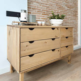 Drawer Cabinet OTTA 111x43x73.5cm Solid Wood Pine 348585