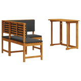ZNTS Corner Sofa Set Set of 2 Brown Solid Acacia wood Foldable 3329100