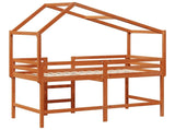 Loft Bed Frame Wax Brown 90 x 190 cm Solid Pine Wood 3422747