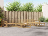 Outdoor Sofa Set 6 pcs White 79 x 79 x 37 cm Solid Acacia Wood 3386343