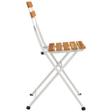Folding Bistro Chair Set of 2 Brown 319974