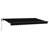 Retractable Awning Black 400 x 200 cm Polyester and Aluminium 3329858