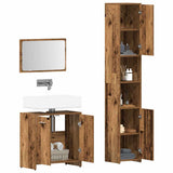 3 Piece Bathroom Furniture Set Old Wood Engineered Wood 3328561