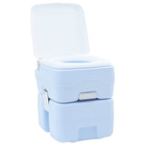 Camping Toilet Manual Light Blue and White 41.5 x 36.5 x 42 cm 42001428