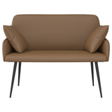 2 Seater Sofa with Metal Legs 2-Seater Cappuccino Faux Leather 42051013