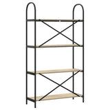 Bookshelf 4-Tier 80 x 30 x 146 cm Engineered wood Sonoma Oak 879894