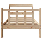Bed Frame without Mattress 100x200 cm Solid Wood Pine 3306576