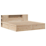 Bed Frame without Mattress 200x200 cm Solid Wood Pine 3323404