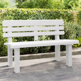 ZNTS Garden Bench White 110x52x71 cm Polypropylene 4009379