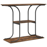 Console Table Smoked Oak 101 x 35 x 80.5 cm Engineered Wood 868471