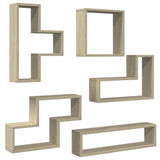 Wall Shelf Sonoma Oak 96x12x64 cm Engineered Wood 840802