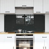 Kitchen Backsplash 2 pcs Dark Grey 70 x 60 cm Tempered Glass 3415460