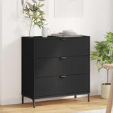 Sideboard with Drawer Black 79.5 x 33 x 82 cm Engineered Wood 883435