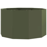 Planter Olive Green 90 x 90 x 50 cm Steel 883755