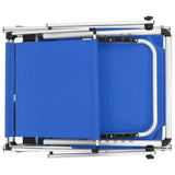 Sun Lounger Blue Aluminium Standard Foldable 44332