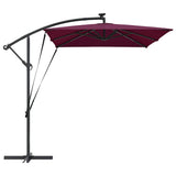 Umbrella with LED Strip Lights Bordeaux Red 294 x 200 x 270 cm 42003397