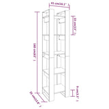 Book Cabinet/Room Divider White 41x35x160 cm Solid Wood Pine 813870