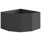 Corner Planter Black 60 x 60 x 35 cm Steel 883640