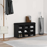 Shoe Bench with Shelf Black 82 x 32 x 50 cm Engineered wood 862987
