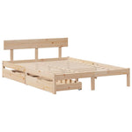 Bed Frame without Mattress 140x200 cm Solid Wood Pine 3301514