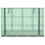 ZNTS Raised Bed with Greenhouse Cover Rattan Look 160x40x123 cm 4015840