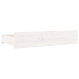 3103550 Bed Frame without Mattress with Drawers White 140x190 cm