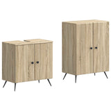 2 Piece Bathroom Cabinet Set BREDA Sonoma Oak Engineered Wood 3417641