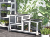 Wooden Indoor Rabbit Hutch Guinea Pig House Bunny Small Animal Cage W/ Wheels Enclosed Run 110 50 T3398P375352
