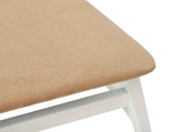 Dining Chair 2 pcs White and Brown Solid Rubber Wood 42020517