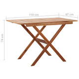 Garden Table 110x67x74 cm Solid Acacia Wood 46458