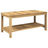 Coffee Table Whitewash 100.5 x 49 x 45 cm Solid Acacia Wood 901820
