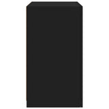 Side Cabinet with LED Lights Black Engineered Wood 836632