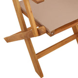 Bistro Set Taupe Solid acacia wood Medium Foldable Bistro Set 3281882