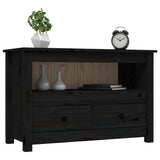 TV Cabinet Black 79x35x52 cm Solid Wood Pine 821501