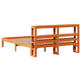 Bed Frame without Mattress Wax Brown 140x190 cm Solid Wood Pine 3306061