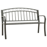 Garden Bench Grey 120 cm Steel 319586