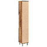 Bathroom Cabinet Old Wood 30x30x179 cm Engineered Wood 856140