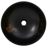 Countertop Basin Black Round 41x14 cm Ceramic 155058