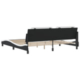Bed Frame without Mattress "Zadar" Black and White 200x200 cm Faux Leather 3208210
