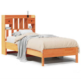 Bookcase Bed without Mattress Wax Brown 75x190 cm Small Single Solid Wood Pine 3322935