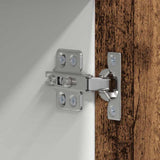 Hanging Cabinet Old Wood and White 50 x 31 x 100 cm 884352
