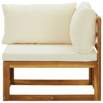 Sectional Corner Sofas 2 pcs with Cushions Solid Wood Acacia 318552