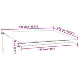 Manual Retractable Awning with LED Anthracite&White 500x350 cm 3215801