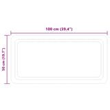 LED Bathroom Mirror Transparent 100 x 50 cm Tempered Glass 42045842