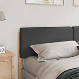 Upholstered Headboard with Headboard Brown and Dark Grey 200 cm 880049