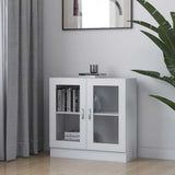 Vitrine Cabinet White 82.5x30.5x80 cm Engineered Wood 802741